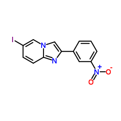 6-Iodo-2-(3-nitrophenyl)imidazo[1,2-a]pyridine结构式