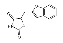 5-(benzofuran-2-ylmethyl)thiazolidine-2,4-dione结构式