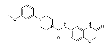 1-Piperazinecarboxamide, N-(3,4-dihydro-3-oxo-2H-1,4-benzoxazin-6-yl)-4-(3-methoxyphenyl) Structure
