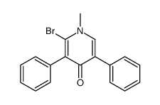 2-bromo-1-methyl-3,5-diphenylpyridin-4-one结构式