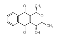 (1R,3R,4R)-4-hydroxy-1,3-dimethyl-3,4-dihydro-1H-benzo[g]isochromene-5,10-dione结构式