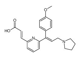 (E)-3-(6-(3-Pyrrolidino-1-(4-methoxyphenyl)prop-1E-enyl)-2-pyridyl)acrylic acid结构式