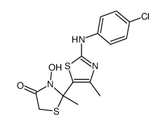 2'-(4-Chloro-phenylamino)-3-hydroxy-2,4'-dimethyl-2,3-dihydro-[2,5']bithiazolyl-4-one结构式