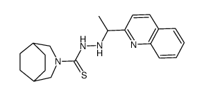 3-Aza-bicyclo[3.2.2]nonane-3-carbothioic acid N'-(1-quinolin-2-yl-ethyl)-hydrazide结构式