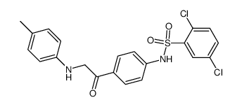 2,5-Dichloro-N-[4-(2-p-tolylamino-acetyl)-phenyl]-benzenesulfonamide Structure