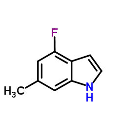 4-氟-6-甲基-1H-吲哚结构式