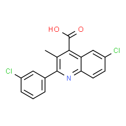 6-Chloro-2-(3-chlorophenyl)-3-methyl-4-quinolinecarboxylic acid structure