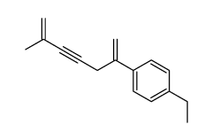 1-ethyl-4-(6-methylhepta-1,6-dien-4-yn-2-yl)benzene结构式