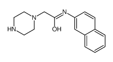 N-naphthalen-2-yl-2-piperazin-1-ylacetamide结构式