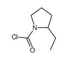 1-Pyrrolidinecarbonyl chloride, 2-ethyl- (9CI) Structure