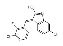 6-CHLORO-3-(3-CHLORO-2-FLUOROBENZYLIDENE)INDOLIN-2-ONE Structure
