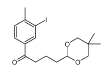 4-(5,5-DIMETHYL-1,3-DIOXAN-2-YL)-3'-IODO-4'-METHYLBUTYROPHENONE Structure