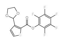 (2,3,4,5,6-pentafluorophenyl) 3-(1,3-dioxolan-2-yl)thiophene-2-carboxylate Structure