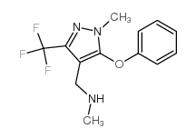 N-methyl-1-[1-methyl-5-phenoxy-3-(trifluoromethyl)pyrazol-4-yl]methanamine结构式