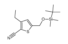 5-({[tert-butyl(dimethyl)silyl]oxy}methyl)-3-ethylthiophene-2-carbonitrile Structure
