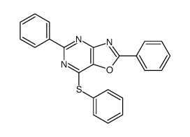 2,5-diphenyl-7-phenylsulfanyl-[1,3]oxazolo[4,5-d]pyrimidine结构式