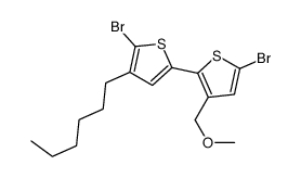 2-bromo-5-[5-bromo-3-(methoxymethyl)thiophen-2-yl]-3-hexylthiophene结构式