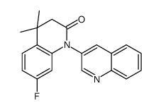 7-fluoro-4,4-dimethyl-1-quinolin-3-yl-3H-quinolin-2-one结构式