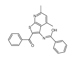 N-(2-benzoyl-4,6-dimethylthieno[2,3-b]pyridin-3-yl)benzamide结构式