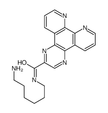 N-(6-aminohexyl)pyrazino[2,3-f][1,10]phenanthroline-3-carboxamide结构式
