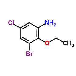 3-Bromo-5-chloro-2-ethoxyaniline结构式