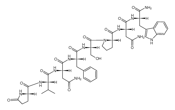glutamyl-valyl-asparaginyl-phenylalanyl-seryl-prolyl-asparaginyl-tryptophanamide结构式