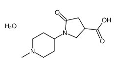 1-(1-methylpiperidin-4-yl)-5-oxopyrrolidine-3-carboxylic acid,hydrate结构式