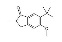 6-tert-butyl-5-methoxy-2-methyl-2,3-dihydroinden-1-one结构式