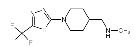 N-methyl-1-[1-[5-(trifluoromethyl)-1,3,4-thiadiazol-2-yl]piperidin-4-yl]methanamine Structure