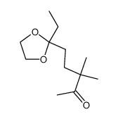 5-(2-ethyl-[1,3]dioxolan-2-yl)-3,3-dimethyl-pentan-2-one Structure