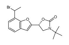 (5R)-5-(7-(1-bromoethyl)benzofuran-2-yl)-3-(tert-butyl)oxazolidin-2-one结构式