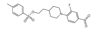 toluene-4-sulfonic acid 2-[1-(2-fluoro-4-nitrophenyl)piperidin-4-yl]ethyl ester结构式