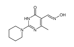 4-methyl-6-oxo-2-piperidino-1,6-dihydro-pyrimidine-5-carbaldehyde oxime结构式