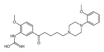 [2-methoxy-5-[5-[4-(2-methoxyphenyl)piperazin-1-yl]pentanoyl]phenyl]urea Structure