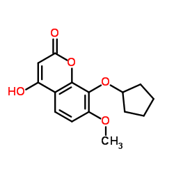 8-(Cyclopentyloxy)-4-hydroxy-7-methoxy-2H-chromen-2-one结构式