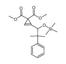 dimethyl 1-(1-trimethylsiloxy-2-methyl-2-phenylpropyl)cyclopropene-3,3-dicarboxylate Structure