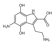 5-amino-3-(2-amino-ethyl)-4,7-dihydroxy-indole-2-carboxylic acid Structure