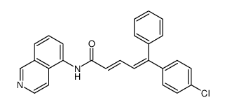 (2E,4E)-5-(4-Chlorophenyl)-N-(isoquinolin-5-yl)-5-phenyl-2,4-pentadienamide Structure