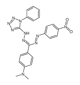 3-(4-dimethylamino-phenyl)-1-(4-nitro-phenyl)-5-(1-phenyl-1H-tetrazol-5-yl)-formazan结构式