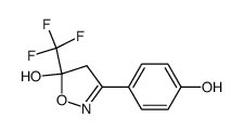 3-(4-Hydroxy-phenyl)-5-trifluoromethyl-4,5-dihydro-isoxazol-5-ol Structure