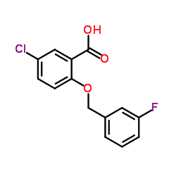 5-Chloro-2-[(3-fluorobenzyl)oxy]benzoic acid结构式