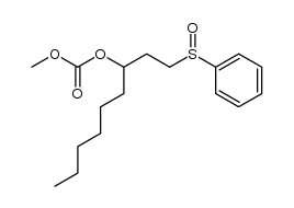 methyl (1-(phenylsulfinyl)nonan-3-yl) carbonate结构式