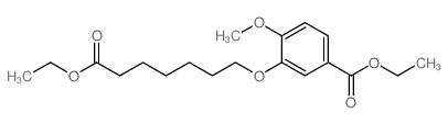 3-(7-乙氧基-7-氧代庚基氧基)-4-甲氧基苯甲酸乙酯结构式
