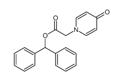 1(4H)-PYRIDINEACETIC ACID, 4-OXO-, DIPHENYLMETHYL ESTER Structure