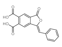 (1Z)-1-benzylidene-3-oxo-2-benzofuran-5,6-dicarboxylic acid结构式