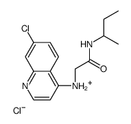 [2-(butan-2-ylamino)-2-oxoethyl]-(7-chloroquinolin-4-yl)azanium,chloride Structure