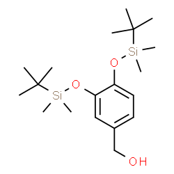3,4-二[(叔丁基二甲基硅基)氧基]苄醇结构式