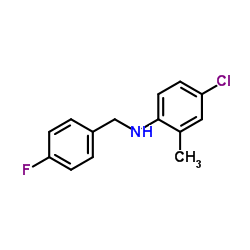 4-Chloro-N-(4-fluorobenzyl)-2-methylaniline结构式