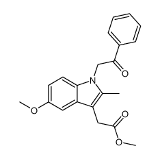 Methyl 1-phenacyl-2-methyl-5-methoxyindol-3-ylacetate结构式