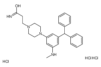 1-Piperazinepropanamide, 4-(diphenylmethyl)-N-(3-(methylamino)phenyl)- , hydrochloride, hydrate (2:6:1) Structure